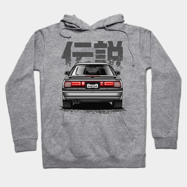 JDM Legend Supra MK-3 (Silver White) Hoodie by Jiooji Project